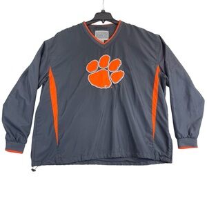 Campus Specialties Clemson Tigers Windbreaker Mens 2XL Embroidered Gray Orange